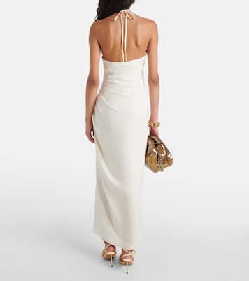 Hansel halterneck linen maxi dress | Simkhai