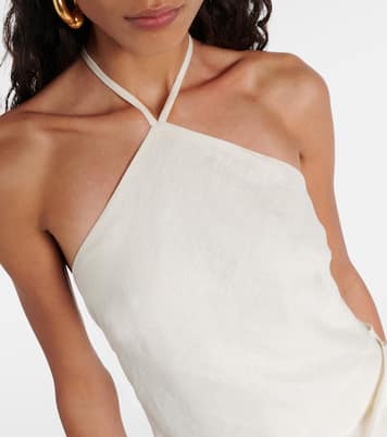 Hansel halterneck linen maxi dress | Simkhai