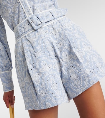 Shorts Hobbes in cotone a vita alta | Veronica Beard