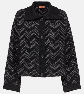 Cardigan Zigzag en lamé et bouclé | Missoni