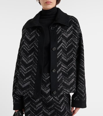Cardigan Zigzag en lamé et bouclé | Missoni