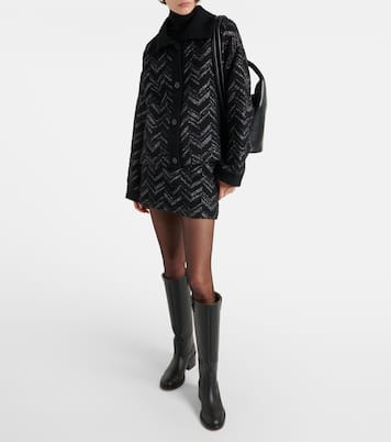Cardigan Zigzag en lamé et bouclé | Missoni
