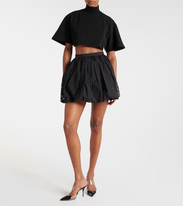 Minifalda de popelín de mezcla de algodón | Alaïa