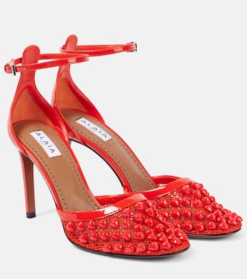Studded mesh and leather pumps | Alaïa