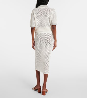 Gonna midi in crochet di cotone  | Versace
