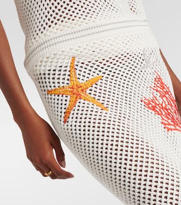 Gonna midi in crochet di cotone  | Versace