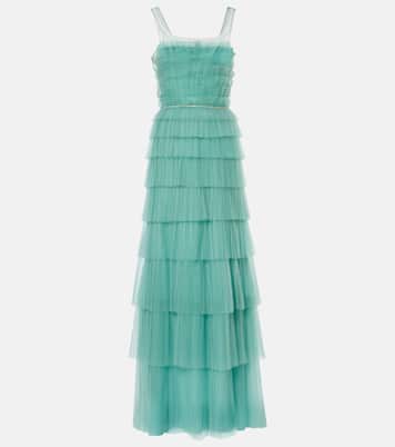 Abito lungo Kali con tulle | Costarellos