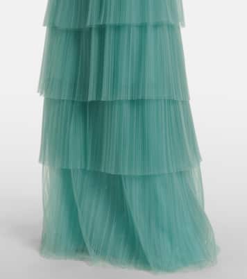 Abito lungo Kali con tulle | Costarellos