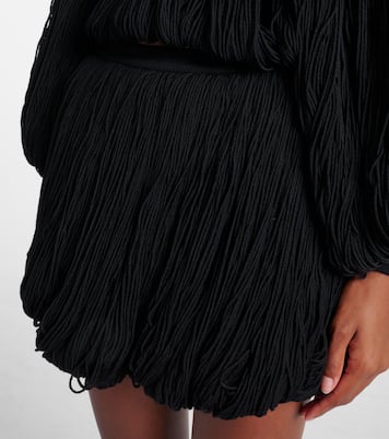 Minifalda de lana con flecos | Alaïa