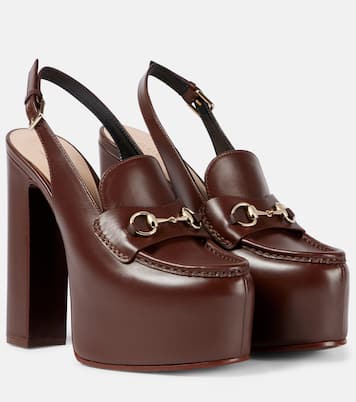 Escarpins Horsebit à plateau en cuir | Gucci