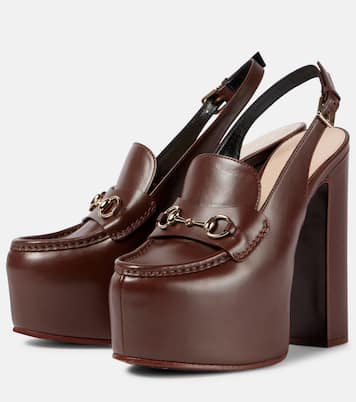 Escarpins Horsebit à plateau en cuir | Gucci
