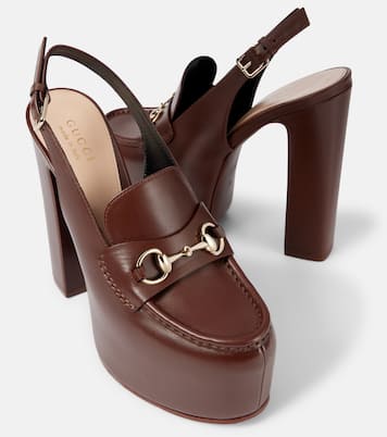 Escarpins Horsebit à plateau en cuir | Gucci
