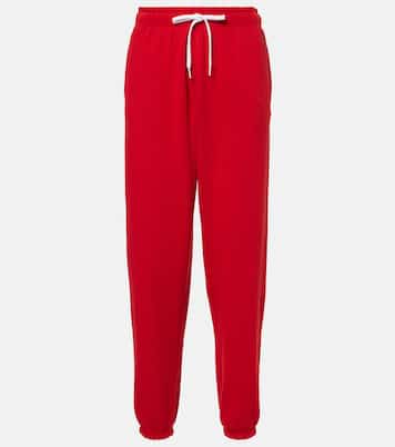 Cotton blend fleece sweatpants in red Polo Ralph Lauren Mytheresa