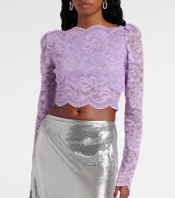 Top en dentelle à fleurs | Rabanne