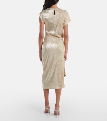 Asymmetric draped midi dress  | Rabanne