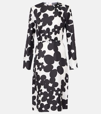 Vestido midi de seda estampado | Marni