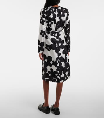 Vestido midi de seda estampado | Marni