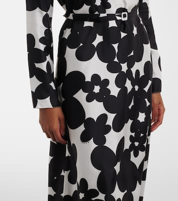 Vestido midi de seda estampado | Marni