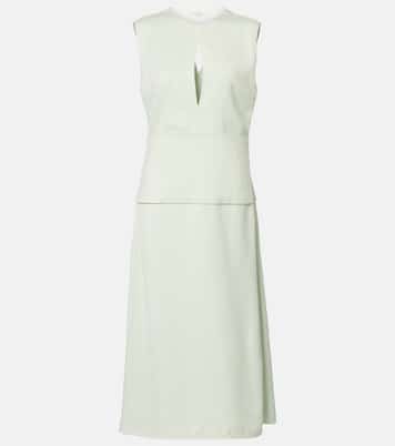 Abito midi in raso con cut-out | Jil Sander