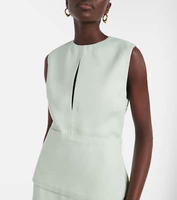 Abito midi in raso con cut-out | Jil Sander