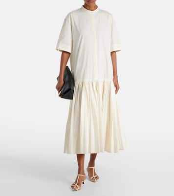Abito lungo in popeline di cotone | Jil Sander