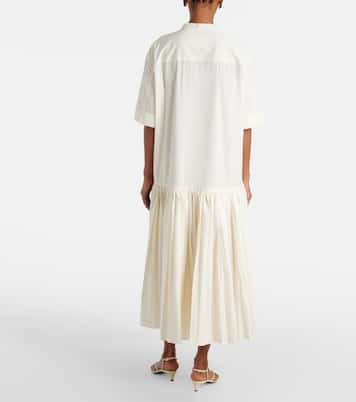 Abito lungo in popeline di cotone | Jil Sander