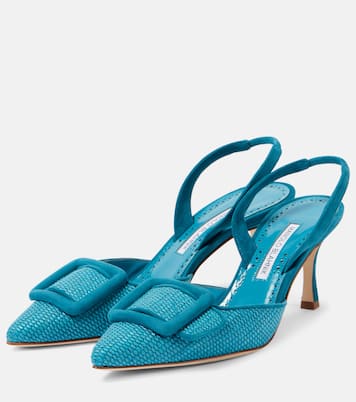 Salones destalonados Maysli 70 de rafia | Manolo Blahnik