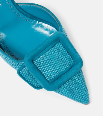 Salones destalonados Maysli 70 de rafia | Manolo Blahnik