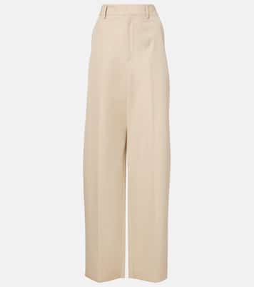Pantaloni a gamba larga in lana e cotone | Tod's