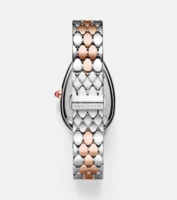 Orologio Serpenti Seduttori 33 mm in oro 18kt e acciaio inossidabile con rubellite | Bvlgari
