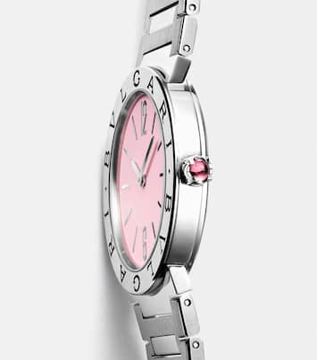 Orologio Bvlgari Bvlgari 33mm in acciaio inox con rubellite | Bvlgari