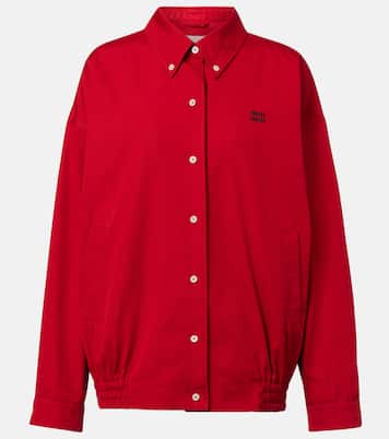 Cotton poplin blouson | Miu Miu