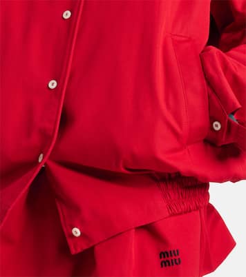Cotton poplin blouson | Miu Miu