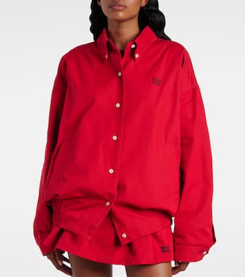 Cotton poplin blouson | Miu Miu