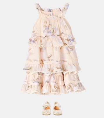 Cascadian floral tiered cotton top | Zimmermann Kids