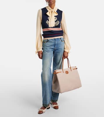 Tote Antibes aus Canvas mit Leder | Valentino Garavani