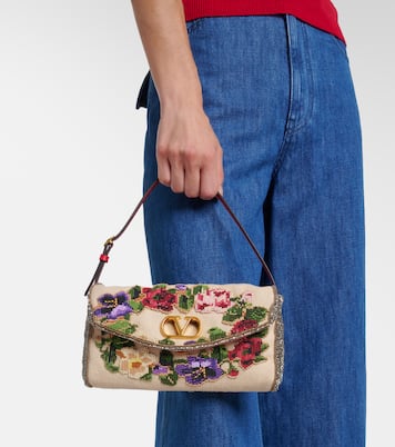 Vain Soft Small beaded shoulder bag | Valentino Garavani