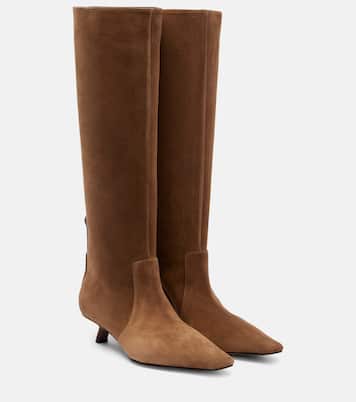 Monili suede knee-high boots | Brunello Cucinelli