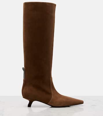 Monili suede knee-high boots | Brunello Cucinelli