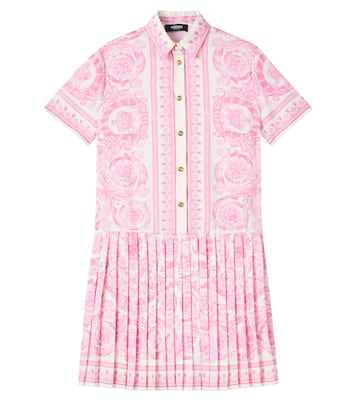 Hemdblusenkleid Barocco aus Twill | Versace Kids