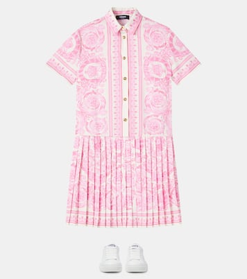 Hemdblusenkleid Barocco aus Twill | Versace Kids