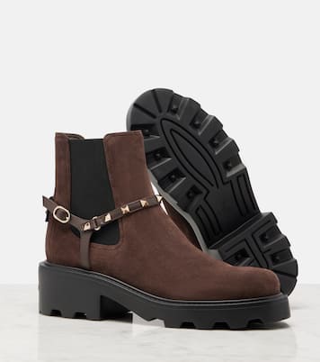 Beatle Rockstud suede Chelsea boots | Valentino Garavani