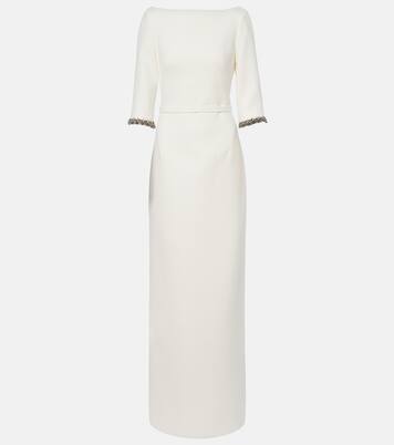 Bridal Amaris embellished crêpe gown | Safiyaa