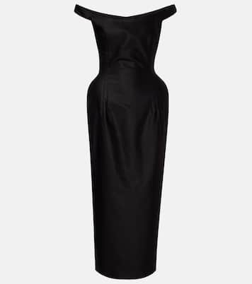 Off-shoulder cotton bustier dress | Magda Butrym