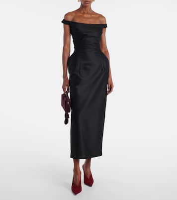 Off-shoulder cotton bustier dress | Magda Butrym