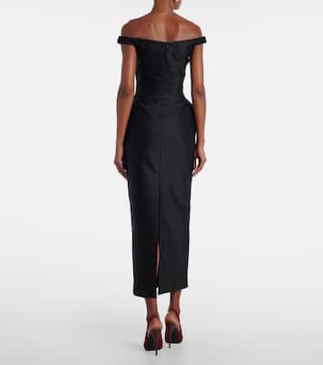 Off-shoulder cotton bustier dress | Magda Butrym