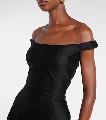 Off-shoulder cotton bustier dress | Magda Butrym