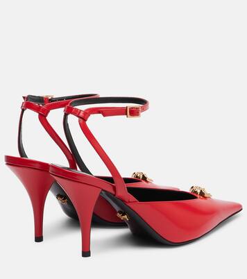 Slingback-Pumps La Medusa 85 aus Lackleder | Versace