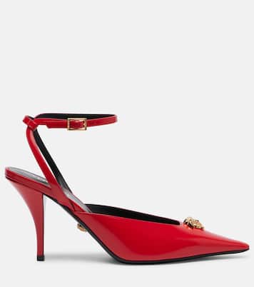 Slingback-Pumps La Medusa 85 aus Lackleder | Versace