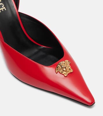 Slingback-Pumps La Medusa 85 aus Lackleder | Versace